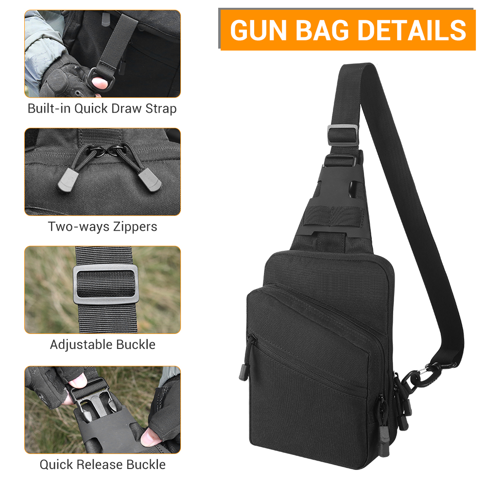 Qiuck Access Pistol Bag Concea - đánh giá và giá Edc Carry Pistols