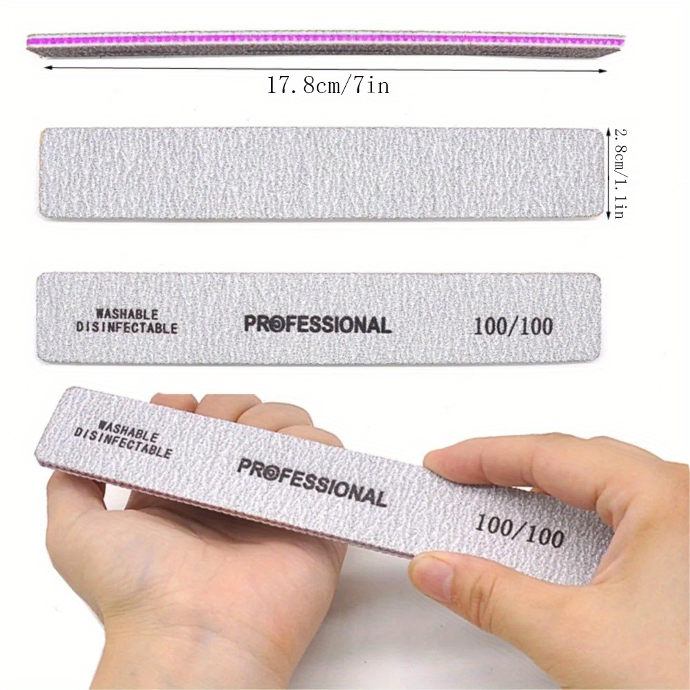 Straight Nail File 80/100/180/ - đánh giá và giá Nail File Titanium